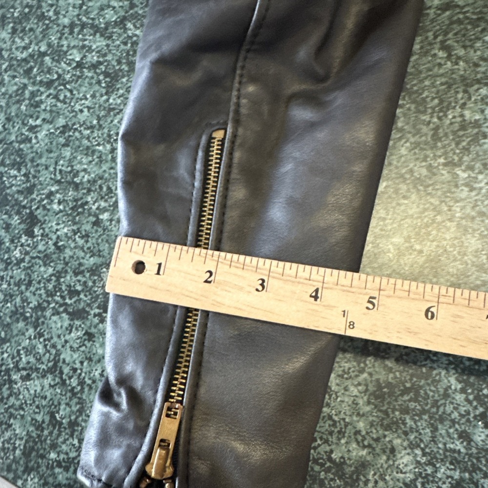 Vintage Natel Women's Size 8 Black Heavy Leather Motorcycle Jacket Made in USA - Picture 16 of 16